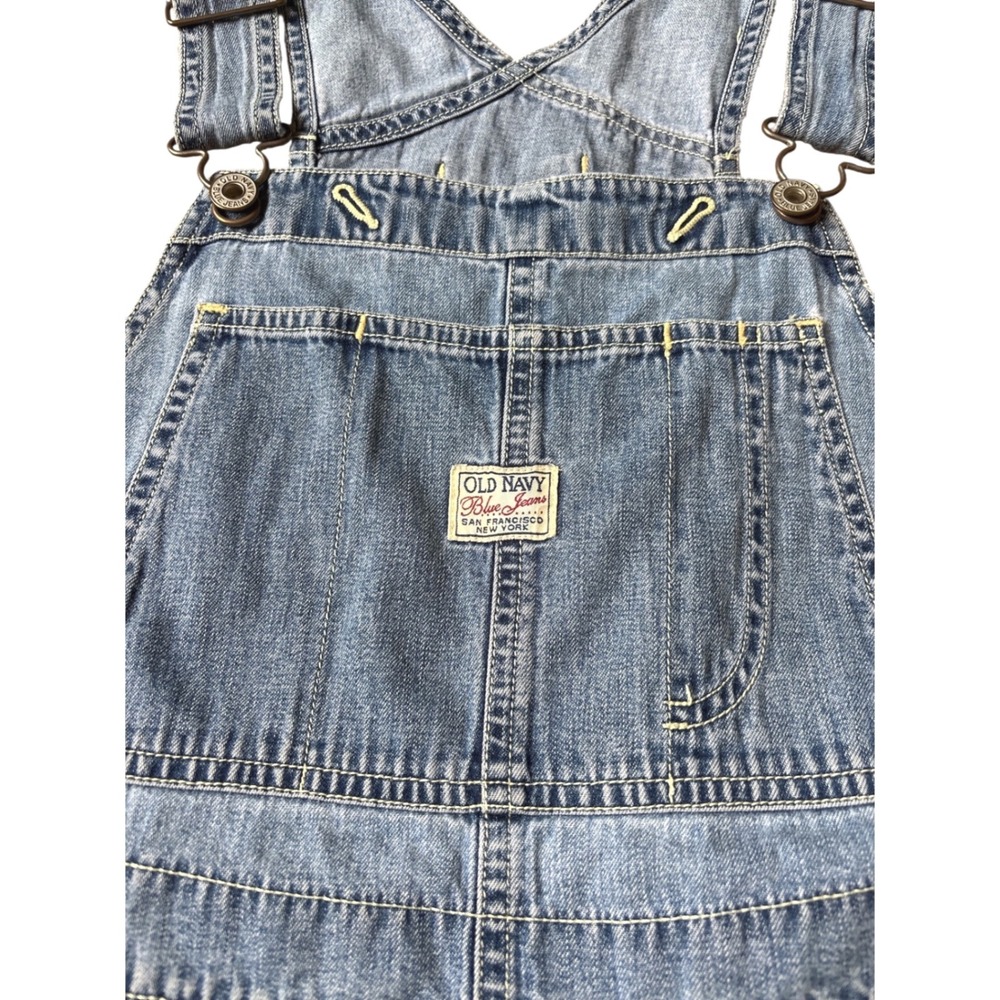 Vintage 90s Y2K Old Navy Denim Overalls Shortalls Medium - Picture 6 of 11